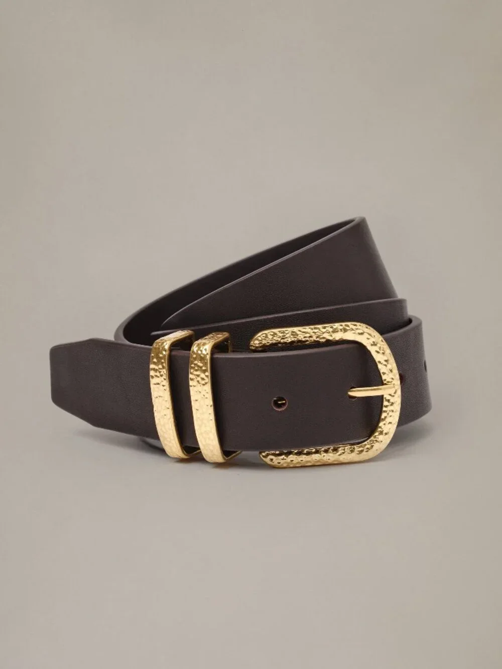 J McLaughlin Kendall Leather Belt - Dark Brown NEW